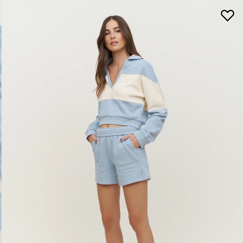 Mirielle Henley Sweatshirt and Motley Short | Reformation | S |  Sets
